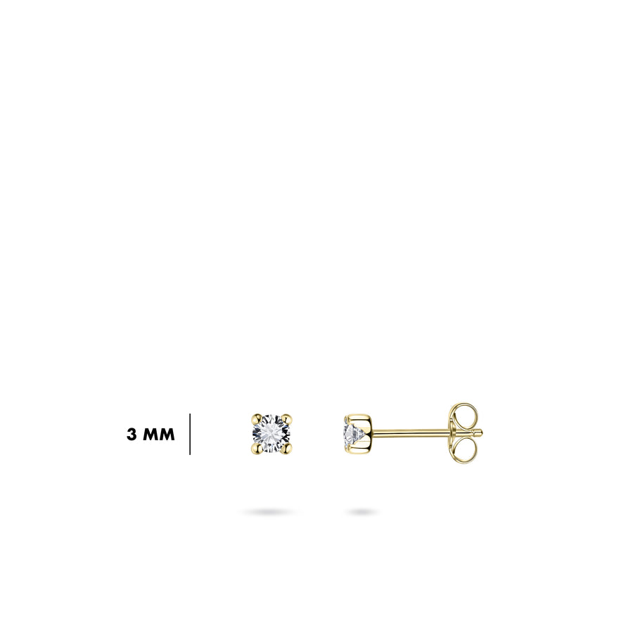 Sparkling 14k Gold Stud Earrings