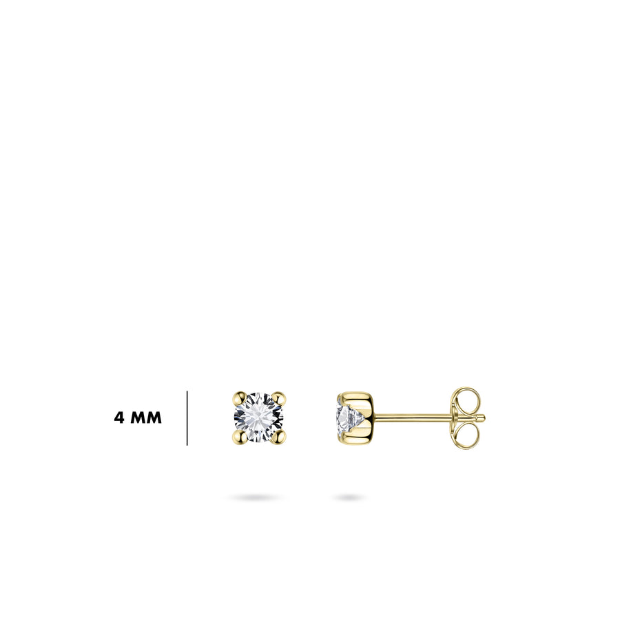 Sparkling 14k Gold Stud Earrings