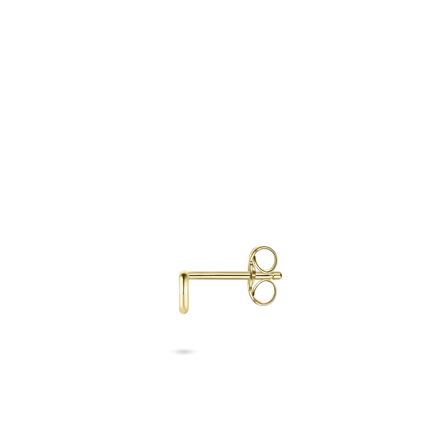 Polished Circle 14k Gold Earrings