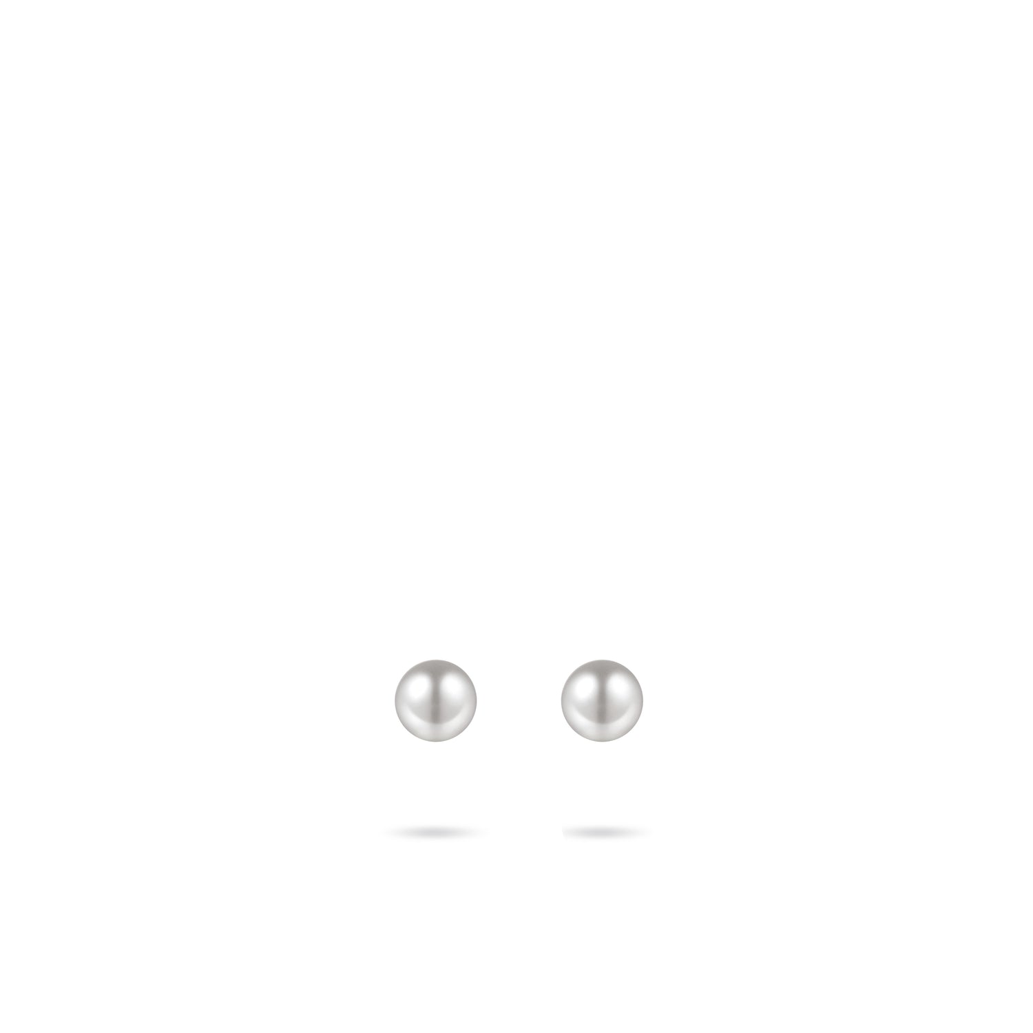 Pearl Ball 14k Gold Stud Earrings