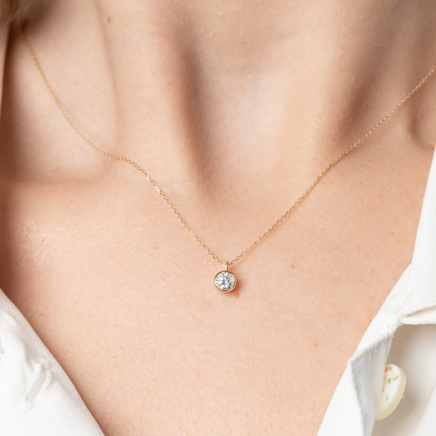 Round 14k Yellow Gold Necklace