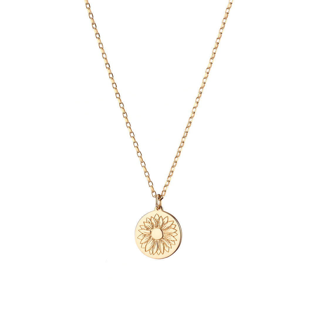 Sunflower 9ct Gold Necklace