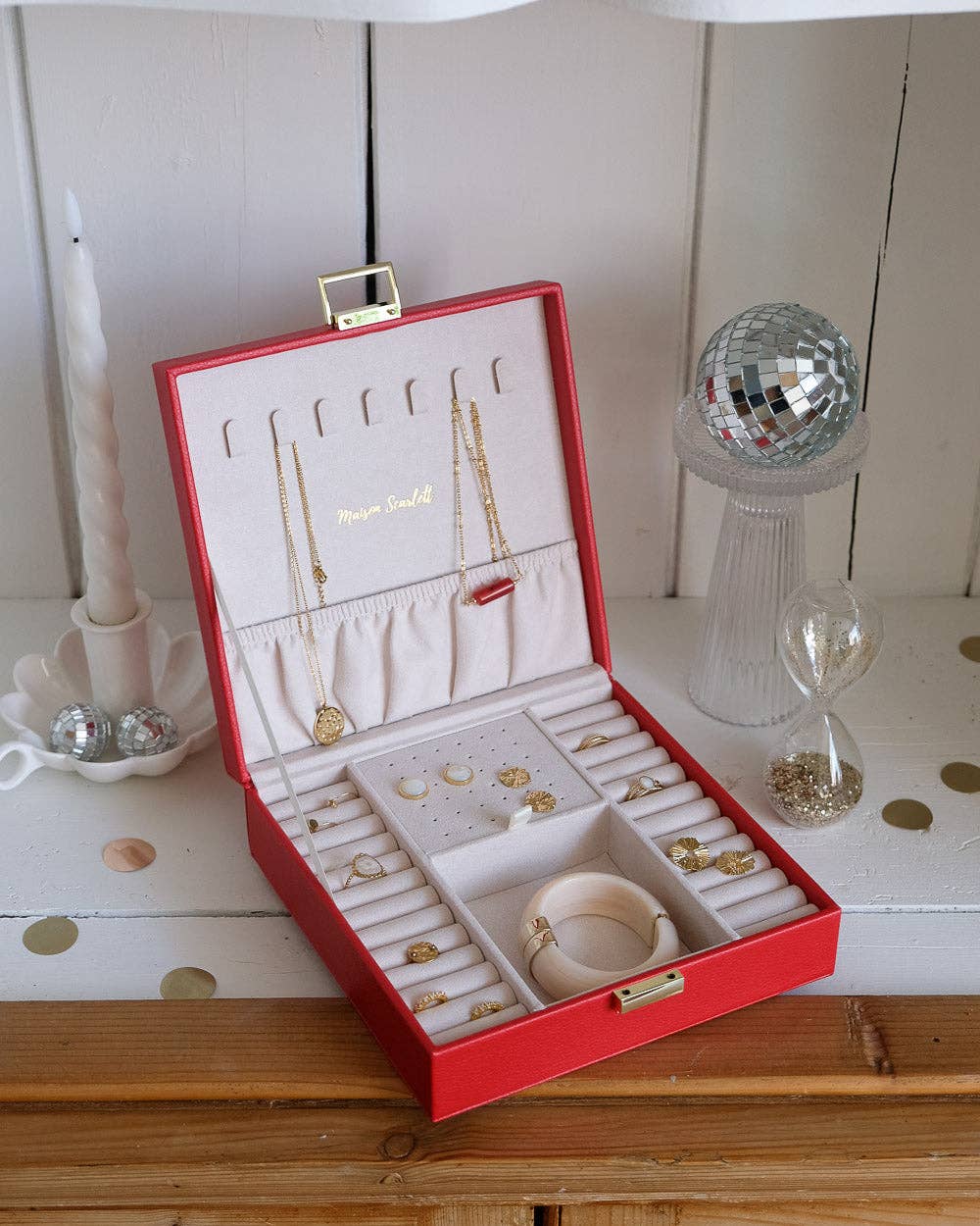 Anne PU leather jewelry box