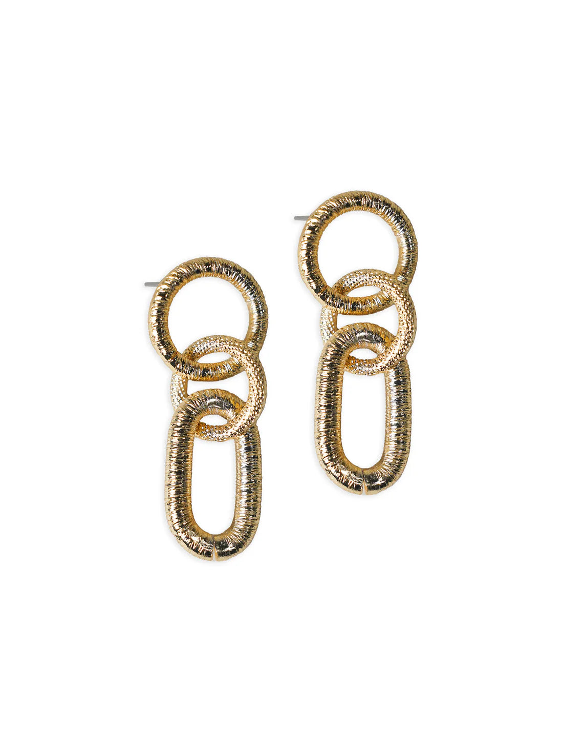 Chunky Mixed Mesh Drop Earrings