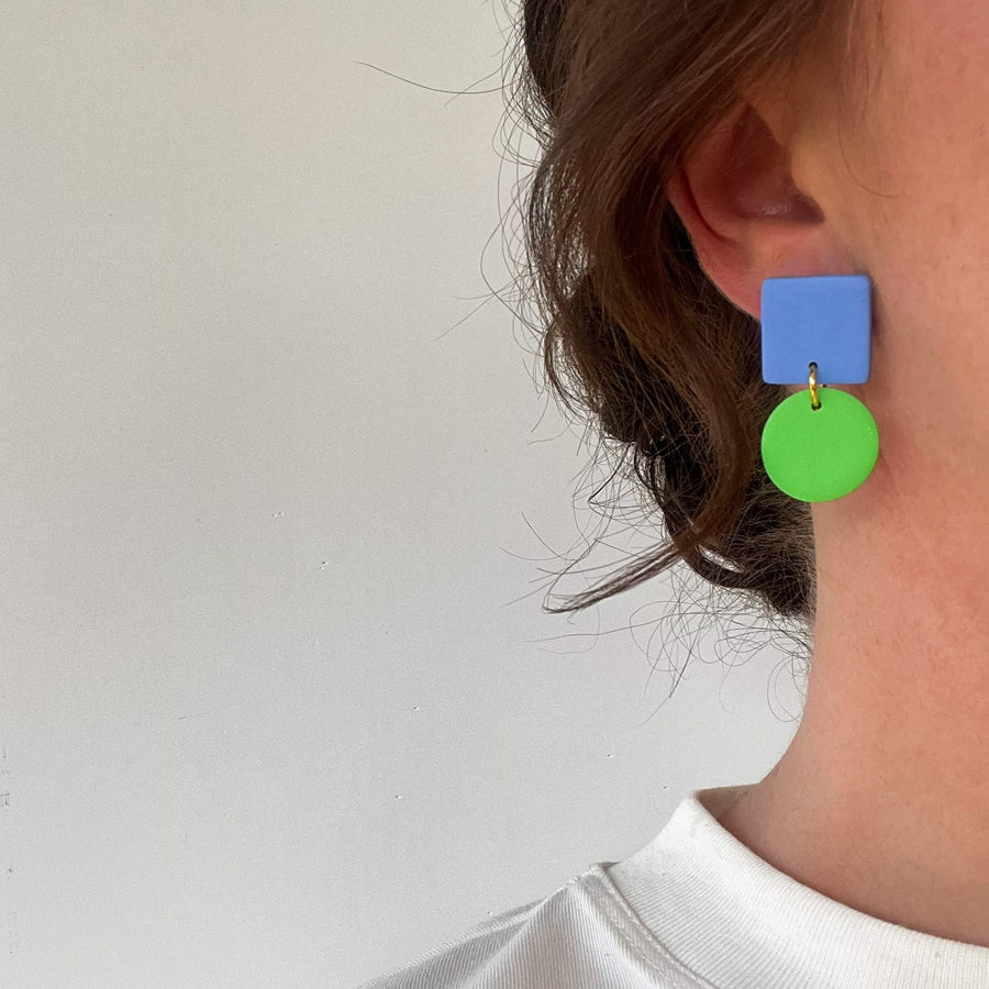 Hiro Earrings - Blue/Green