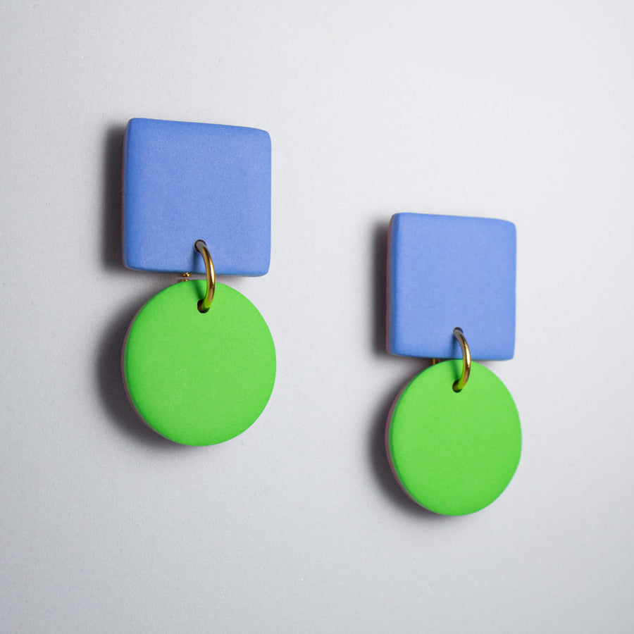 Hiro Earrings - Blue/Green