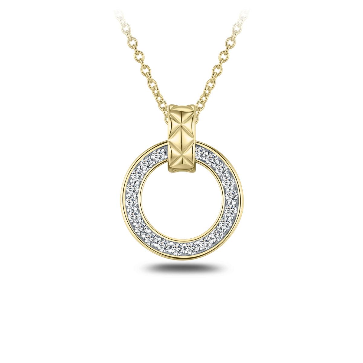 Circled Zirconia Necklace