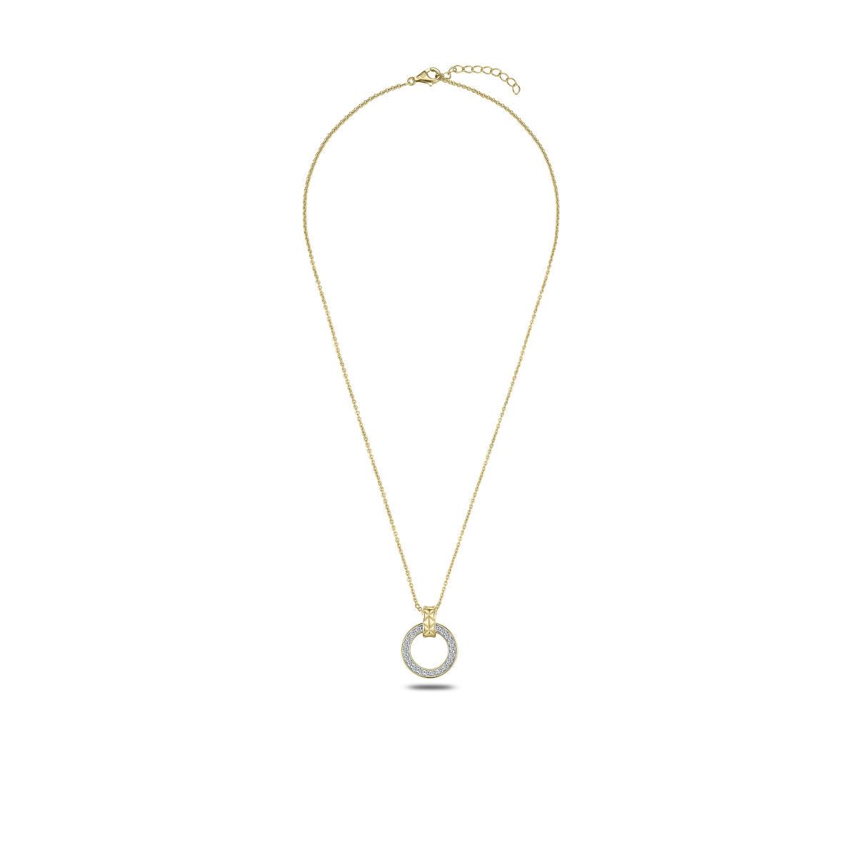 Circled Zirconia Necklace