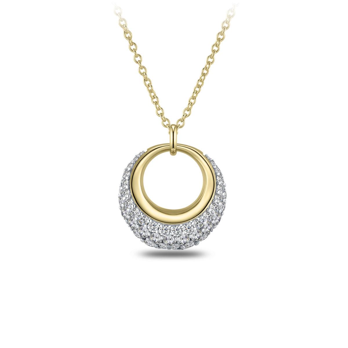 Open Circle Zirconia Necklace