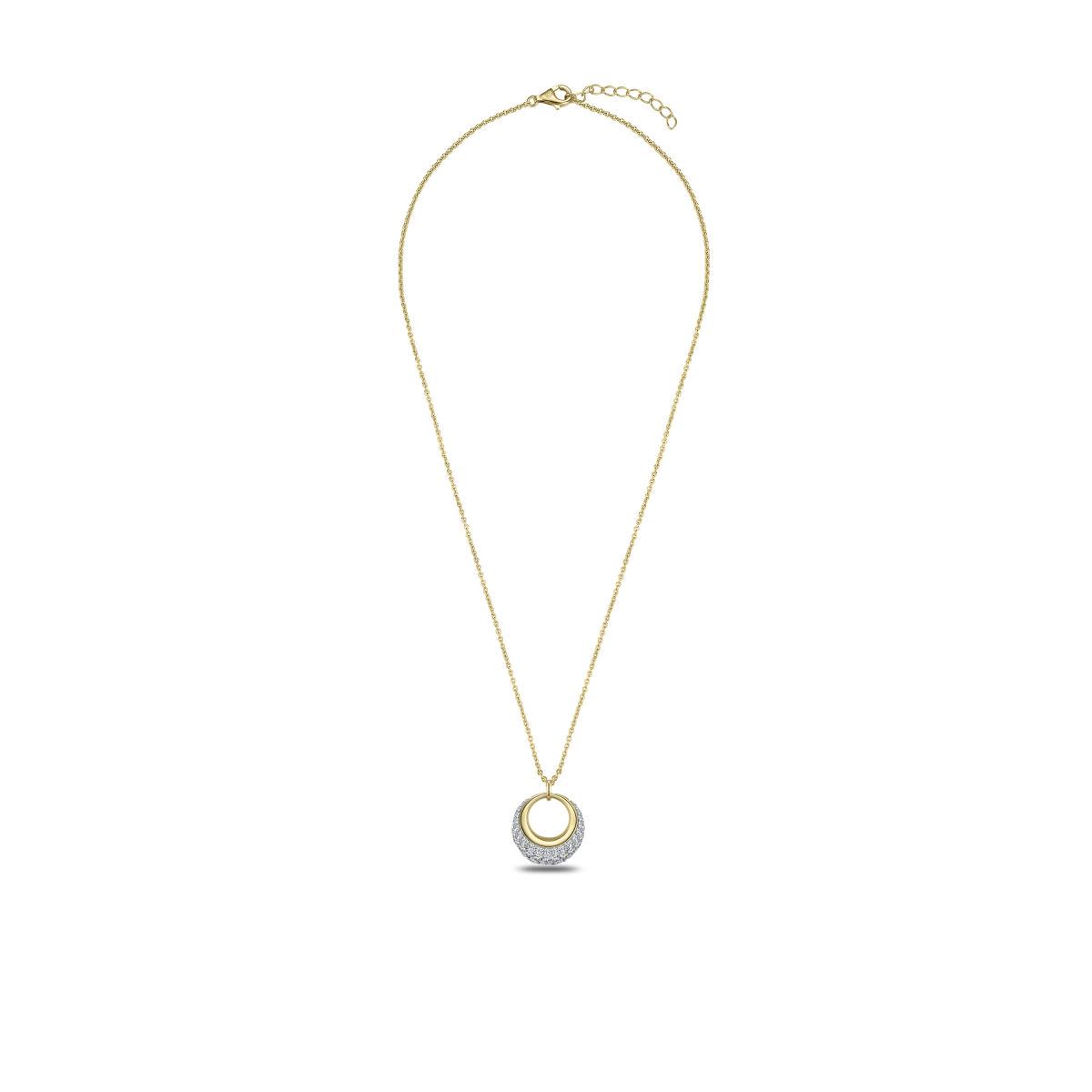 Open Circle Zirconia Necklace