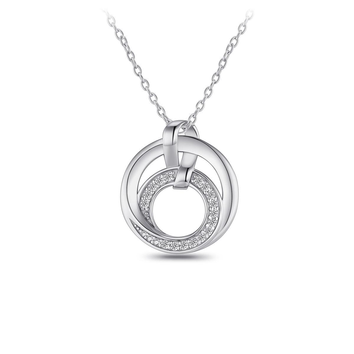 Multi-Circle Zirconia Necklace
