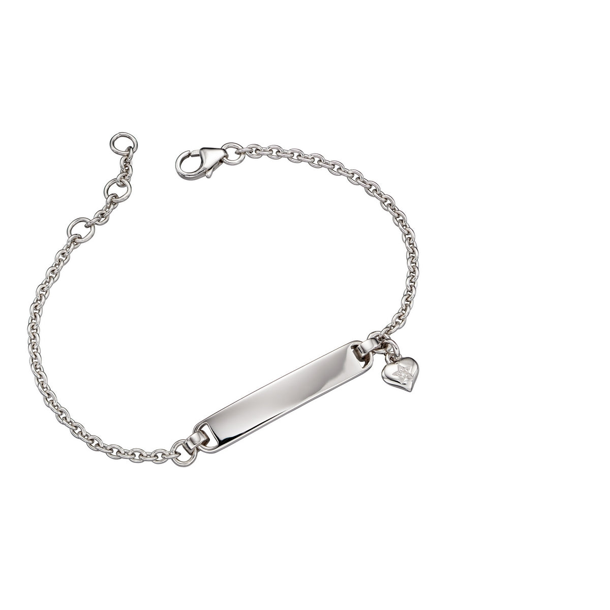 Aisha Diamond Charm ID Bracelet