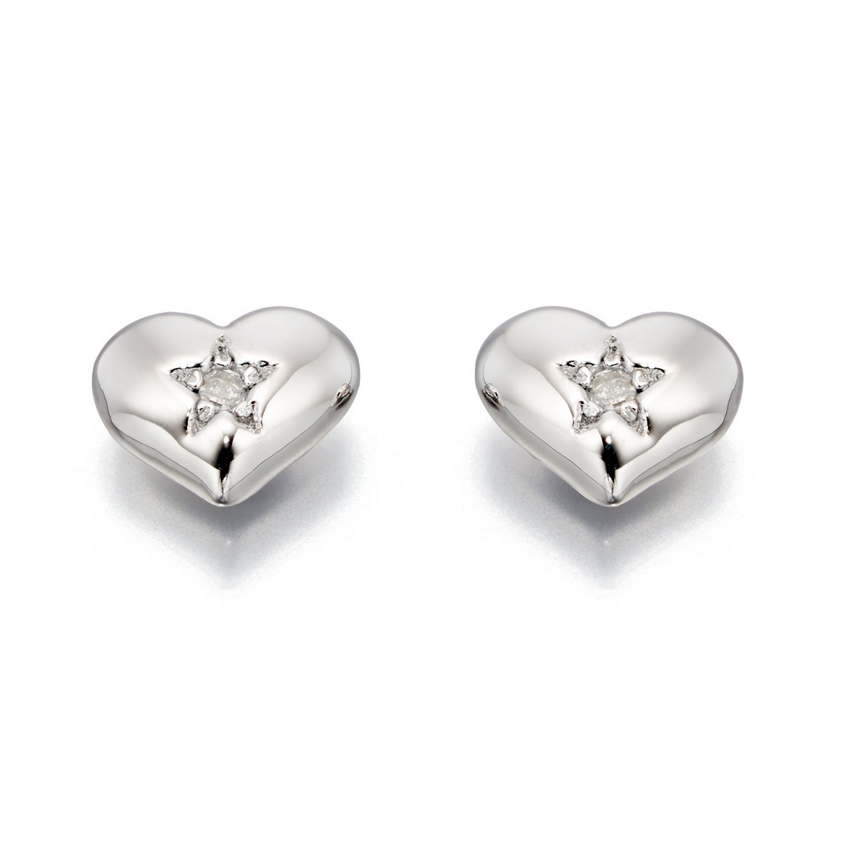 Suri Diamond Heart Stud Earring