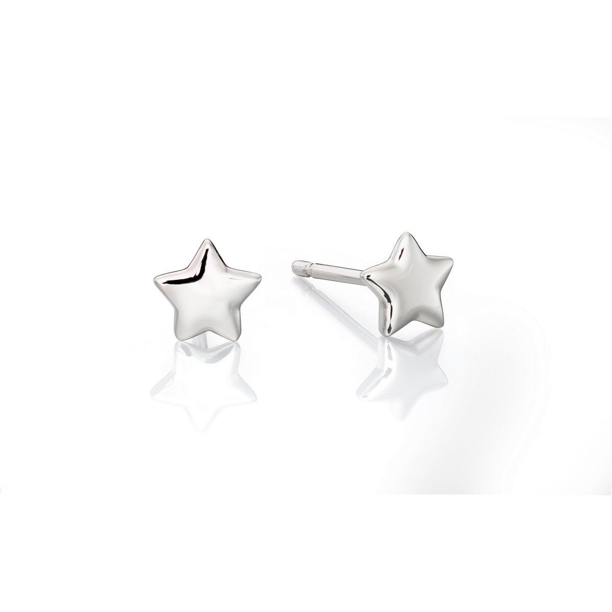 Ava Plain Small Star Stud Earrings