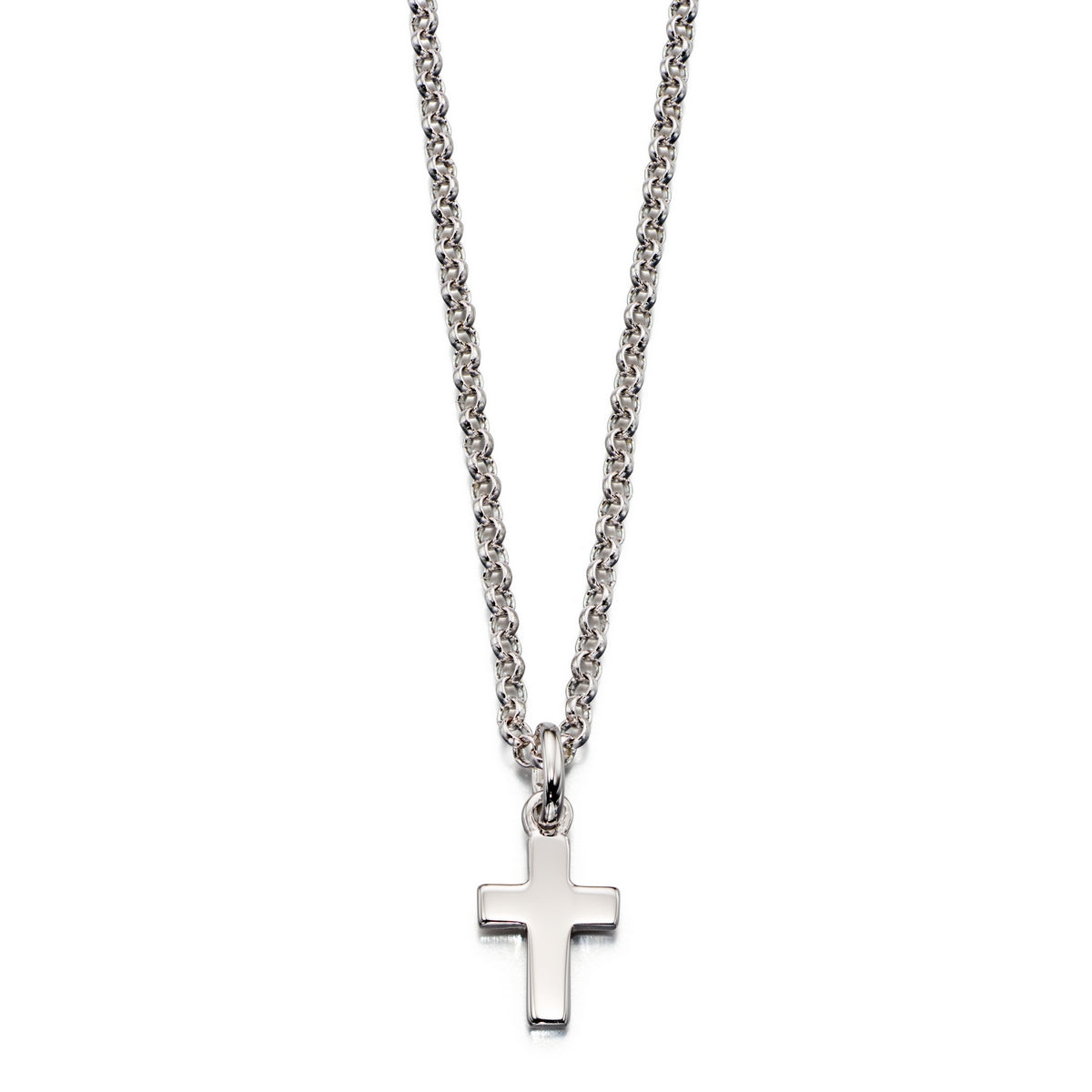 Kaia Plain Small Cross Pendant and Chain