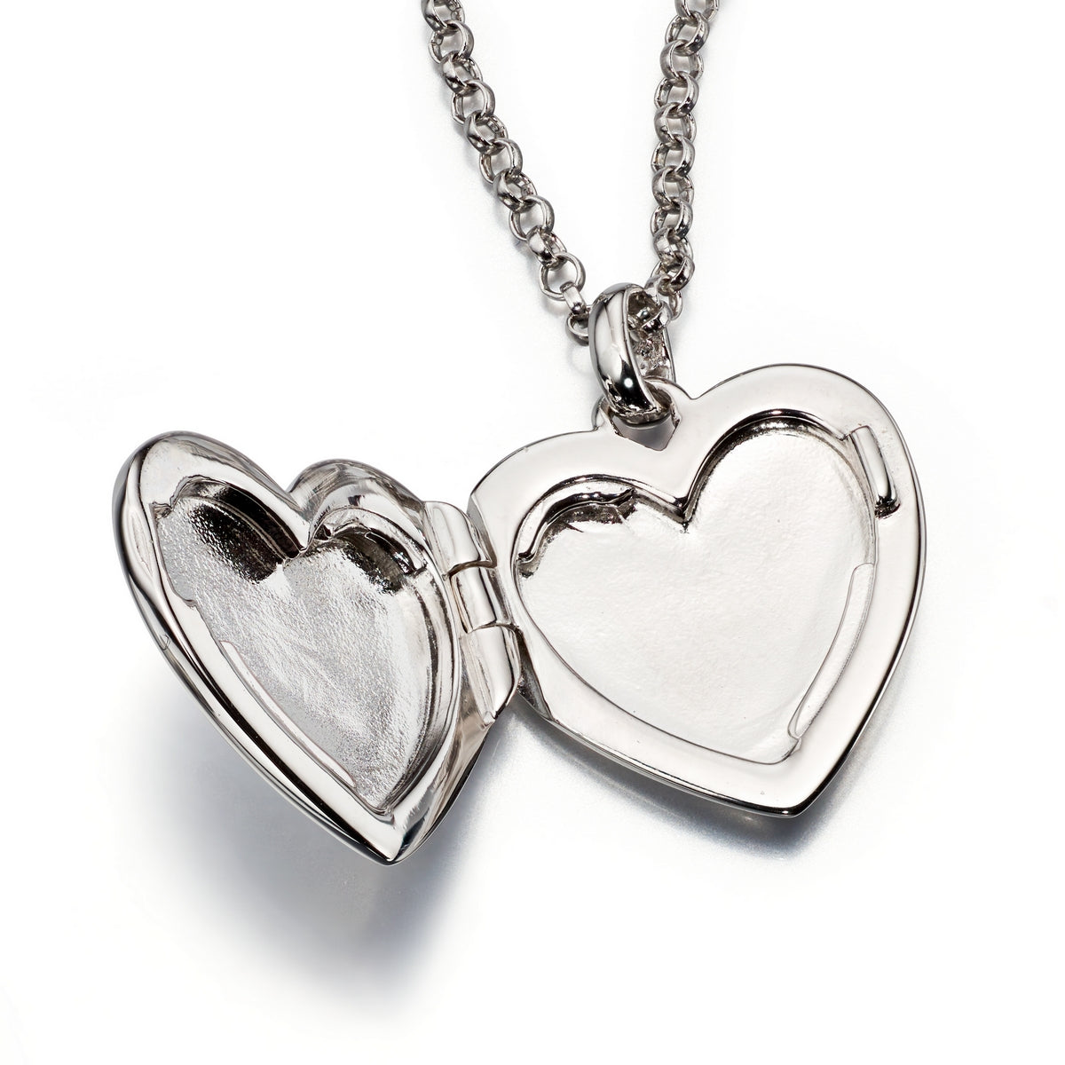 Olivia Plain Heart Locket and Chain - Medium