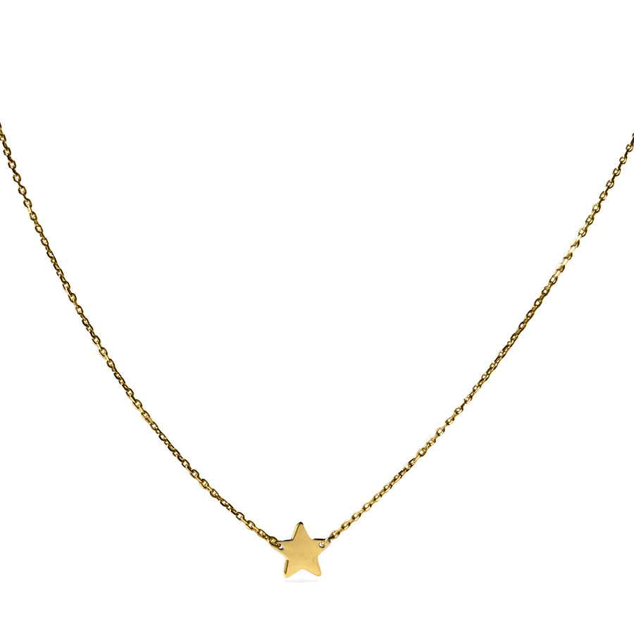 Single Star 9ct Gold Necklace