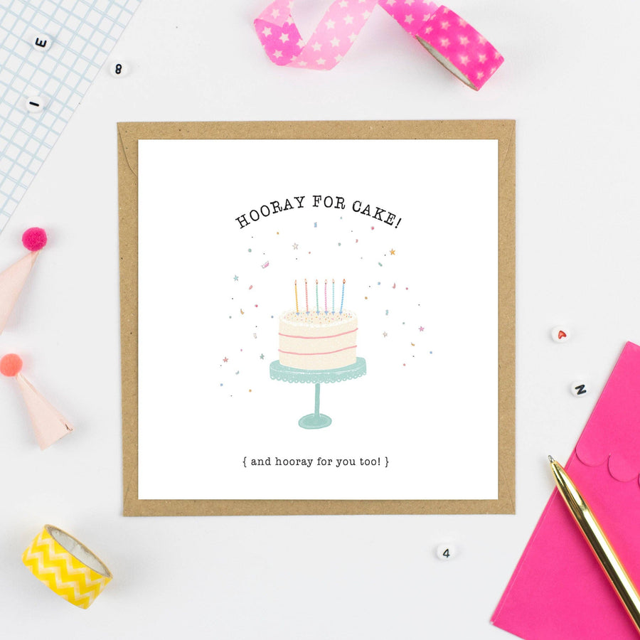 Hooray for cake - NEW version Greeting Card