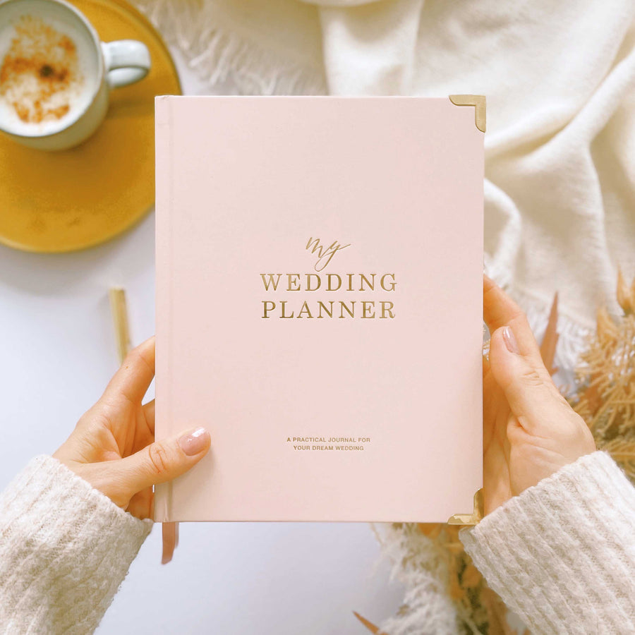 NEW - Blush and Gold Foil Luxury Wedding Planner Book with Gilded Edges