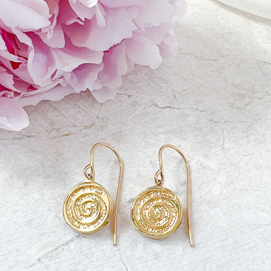 Celtic Spiral drop earrings 