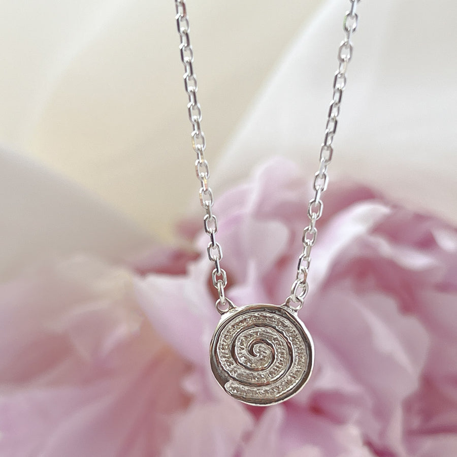 Celtic Spiral silver necklace 