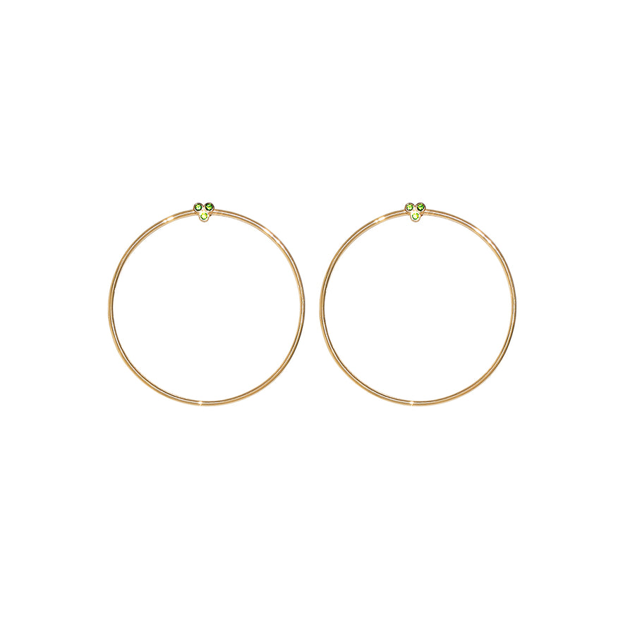 Dioné Emerald Hoop Earrings