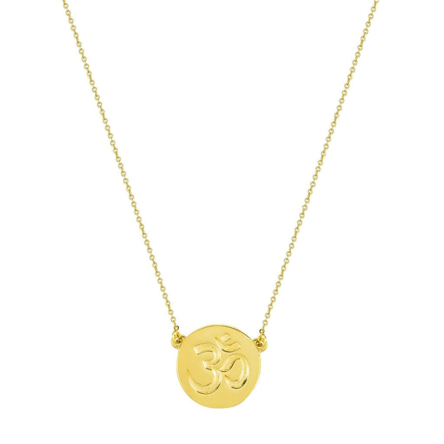 Gold Plated Sterling Silver OM necklace by Liwu Jewellery
