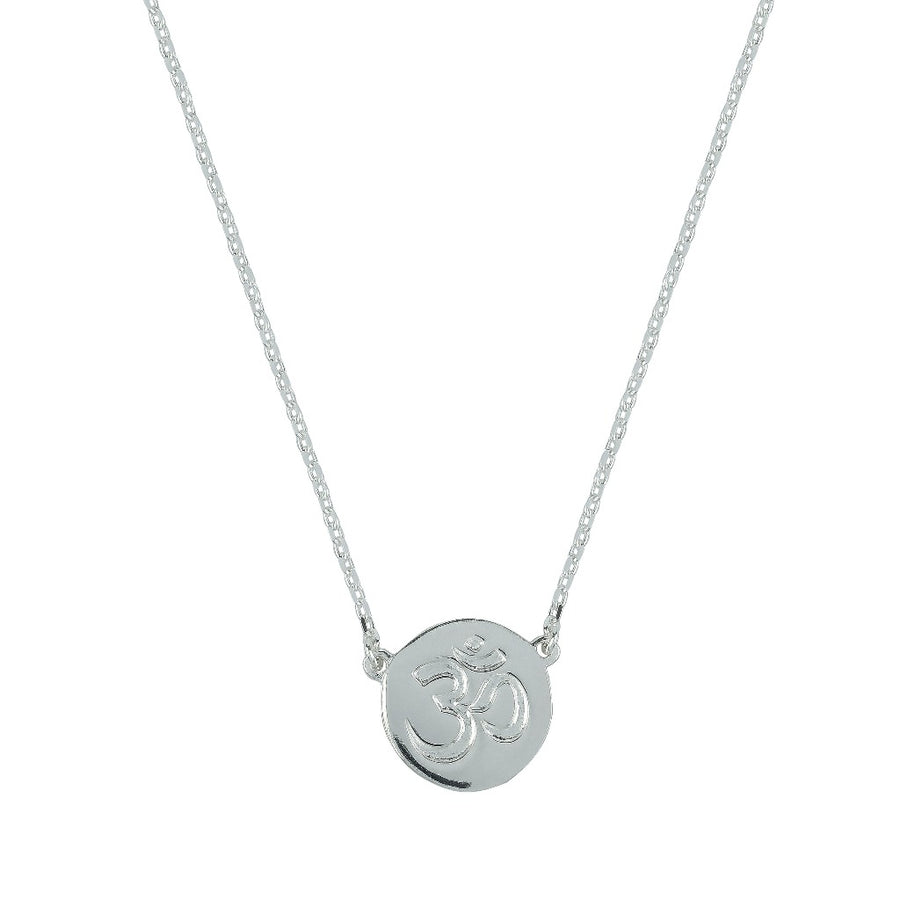 silver om symbol necklace by Liwu Jewellery 