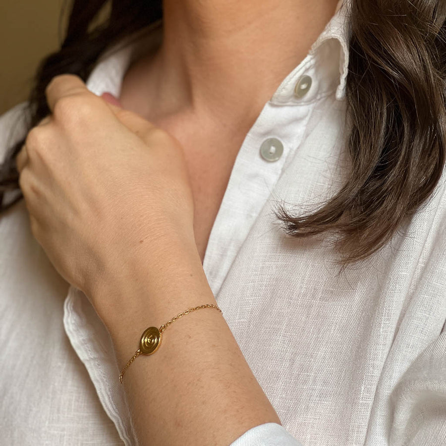 Celtic Spiral Gold Plated Silver Bracelet (Symbolising Joy, Energy and Life)