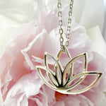 Lotus Flower gold necklace 
