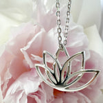 Lotus Flower silver necklace