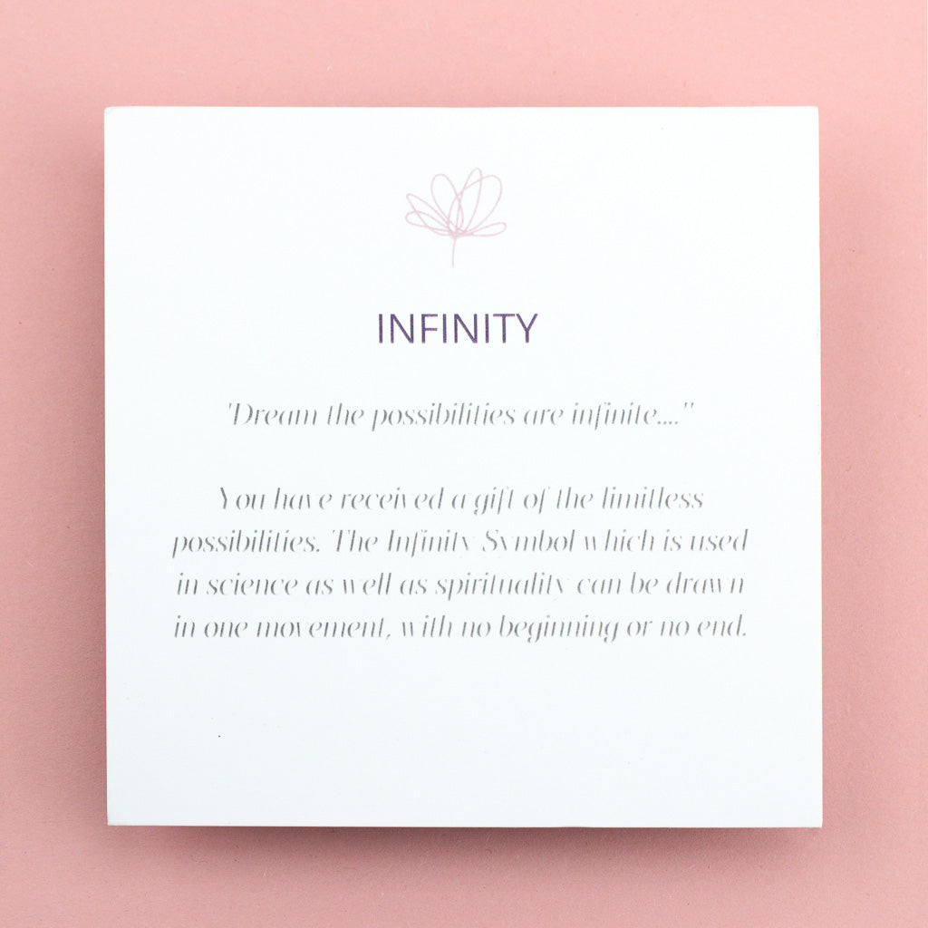 Infinity Card- Quote & explanation about your piece of Liwu Jewellery which represents Infinity