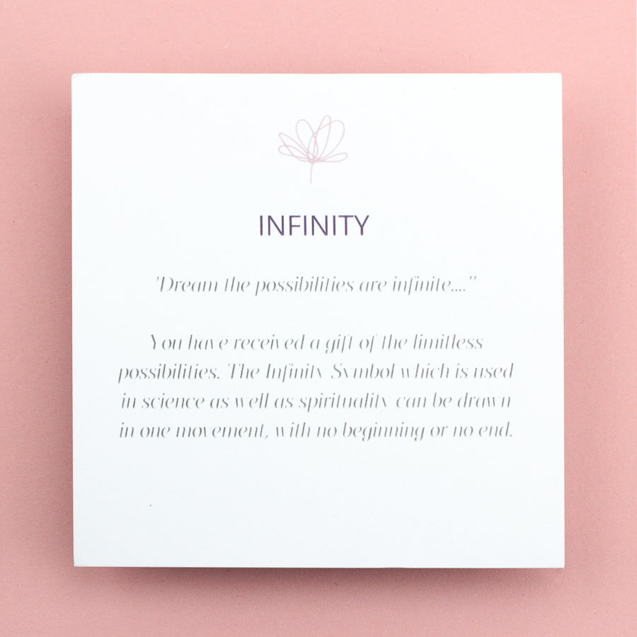 Infinity Card- Quote & explanation about your piece of Liwu Jewellery which represents Infinity