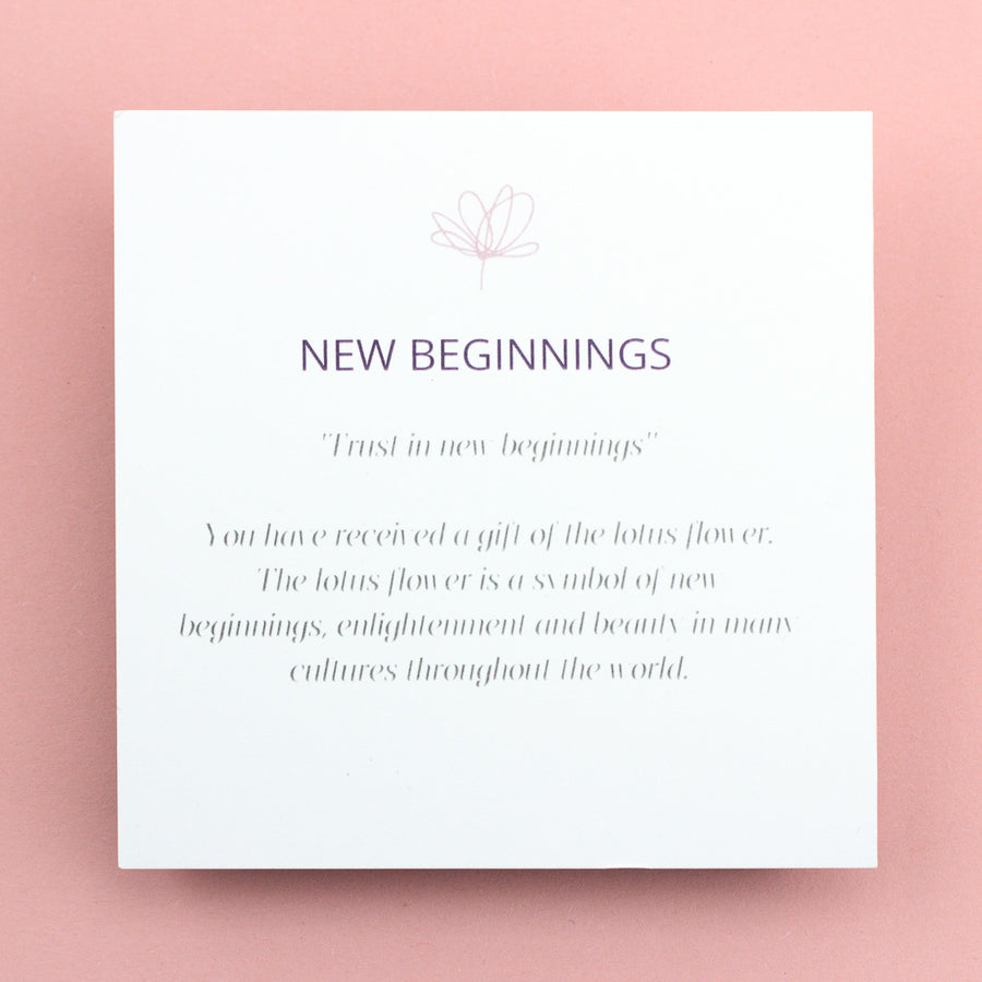 liwu jewellery new beginnings meaning card 