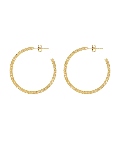 L Diamond-Edged Hoops