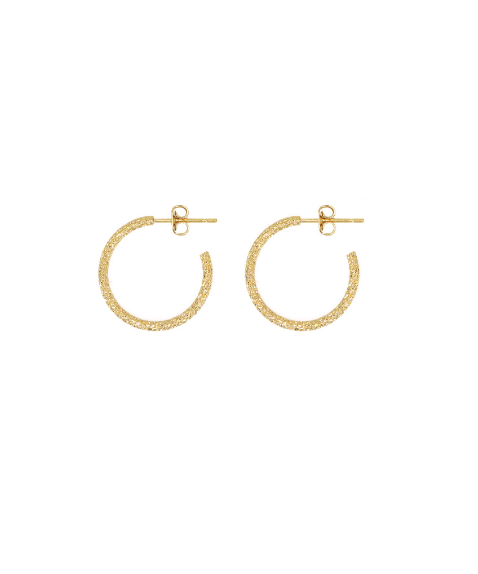 M Diamond-Edged Hoops