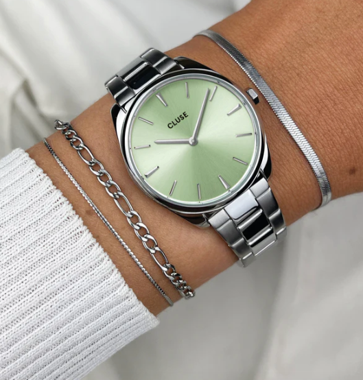 Féroce Petite Watch Green - Silver CW11215