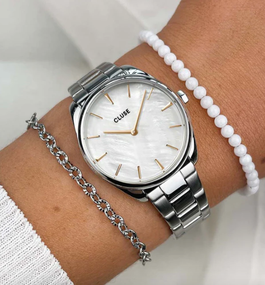 Féroce Petite Watch White Pearl - Silver CW11211