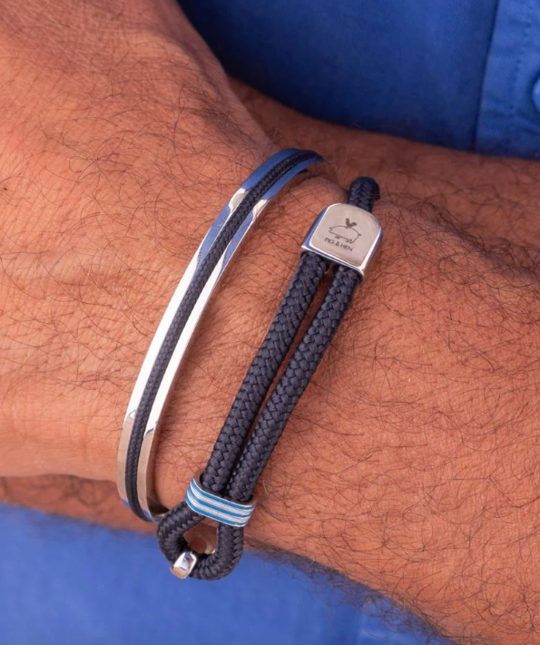 Captain Carl Navy - Silver Bracelet
