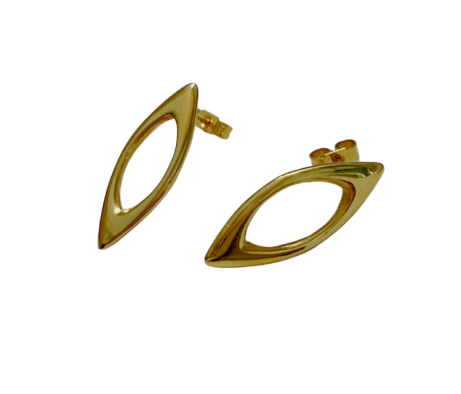 Treo Stud Gold Plated Earrings