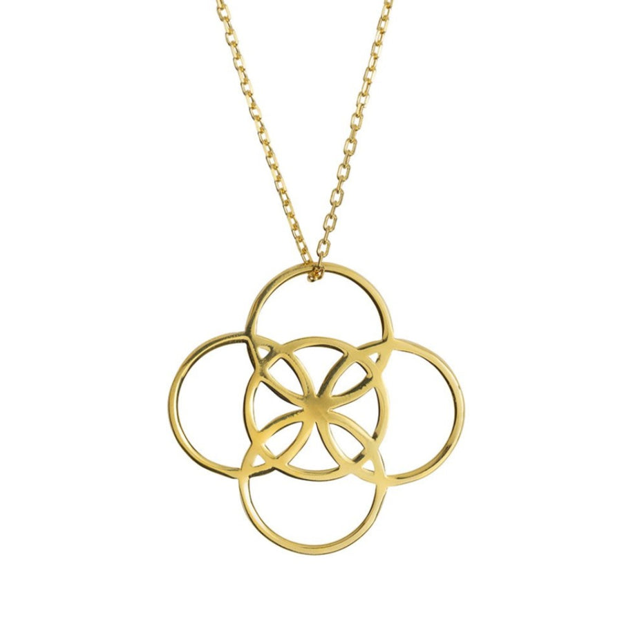 serenity symbol necklace in gold 