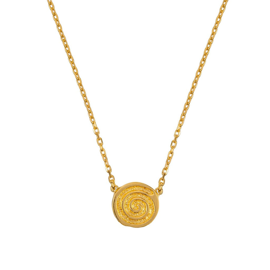 Celtic Spiral gold Plated silver By Liwu Jewellery 