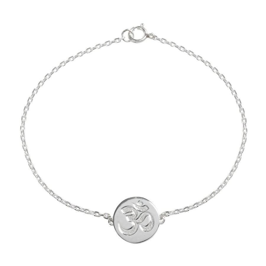 om symbol silver bracelet