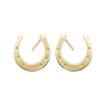lucky horseshoe stud earrings by liwu jewellery 