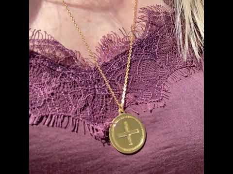 Ailm Symbol Gold Plated Celtic Necklace (Symbolising Wellbeing)