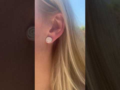 Celtic Spiral Silver Stud Earrings (Symbolising Joy)