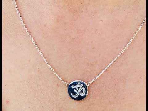Om Symbol Silver Necklace (Symbolising Inner Peace and Calm)