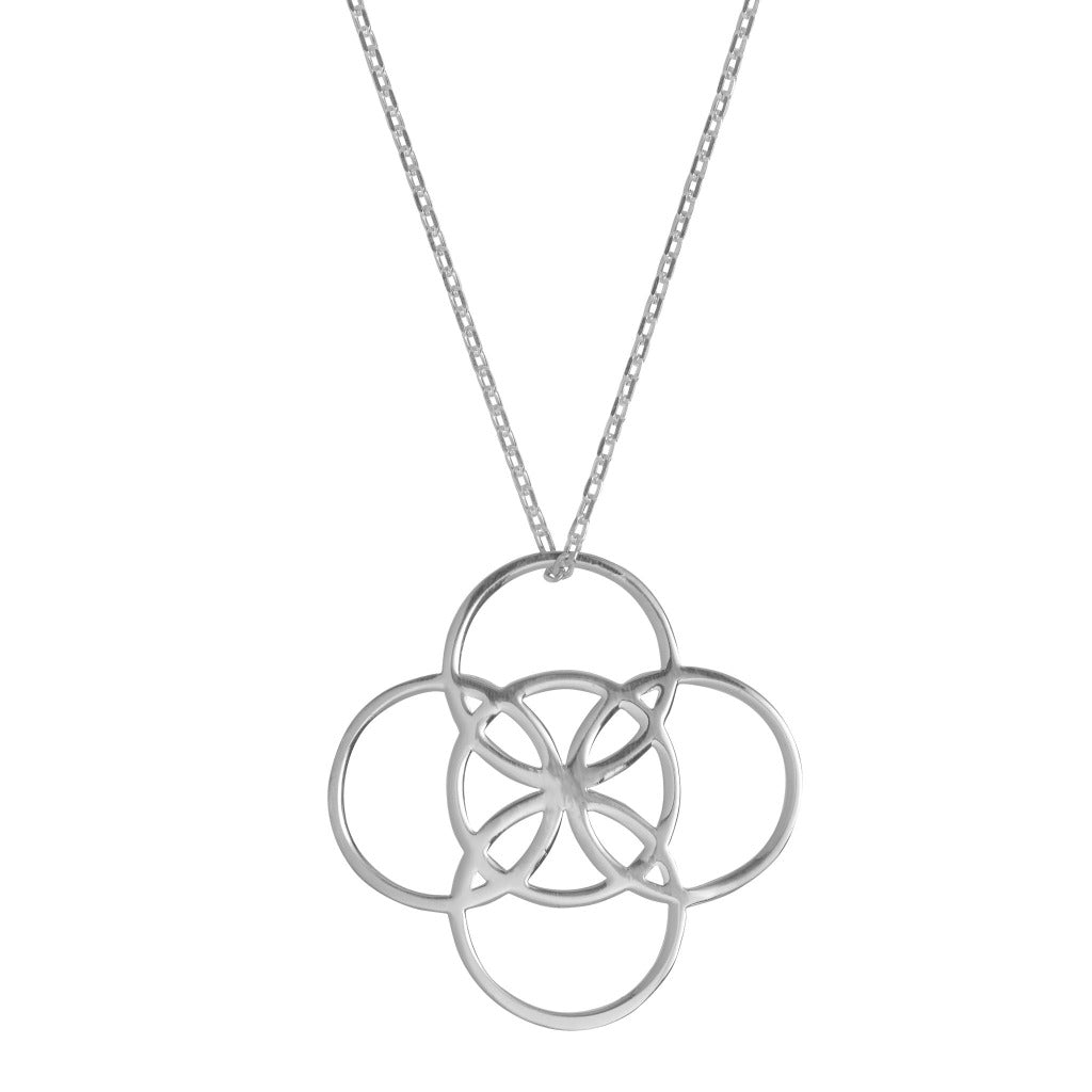 Serenity Symbol long pendent necklace from Irish jewelry brand liwu jewelry