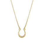 solid gold horseshoe necklace by liwu jewellery