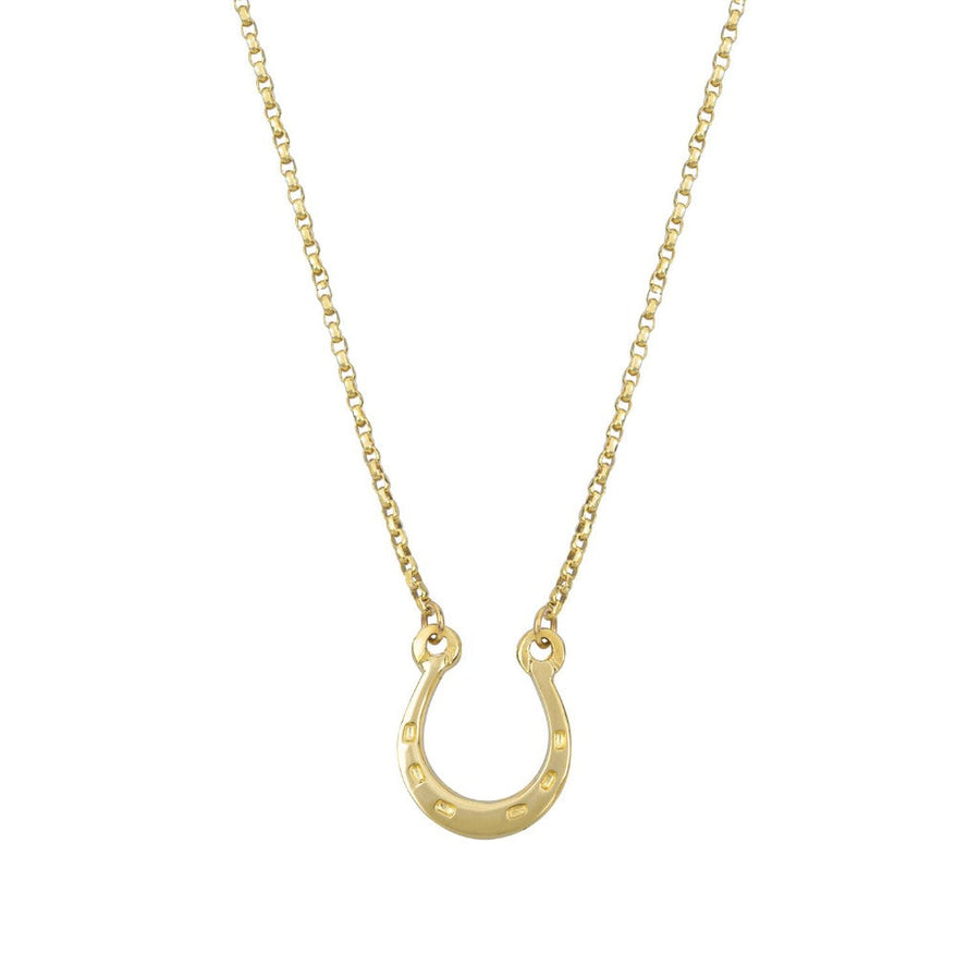 Gold Plated Sterling silver horseshoe necklace by liwu jewellery